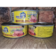 Тунец куски в соняшниковій олії TUNA VIET 160 грамм